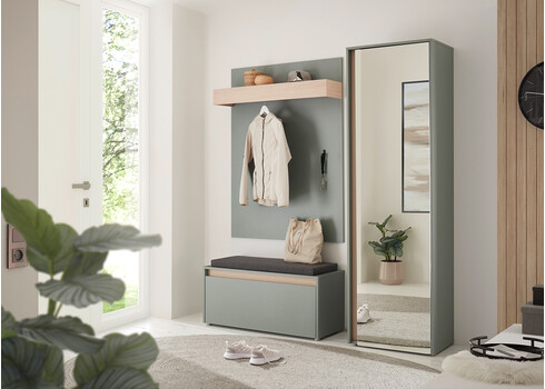 Esikukapp CITY tumeroheline / tamm, 60x40xH200 cm