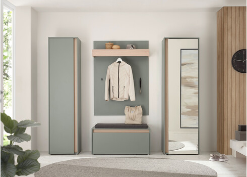 Esikukapp CITY tumeroheline / tamm, 60x40xH200 cm