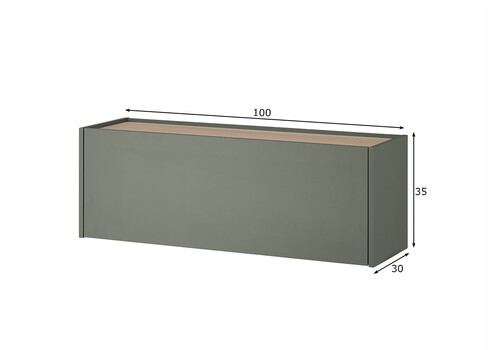 Seinakapp CITY tumeroheline / tamm, 100x30xH35 cm