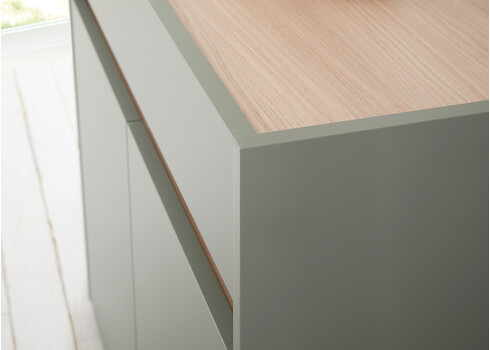 Kummut CITY tumeroheline / tamm, 80x40xH70 cm