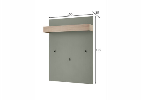 Seinanagi CITY tumeroheline / tamm, 100x25xH135 cm