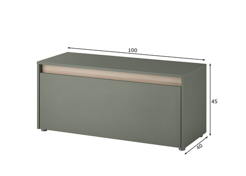 Esikupink CITY tumeroheline / tamm, 100x40xH45 cm