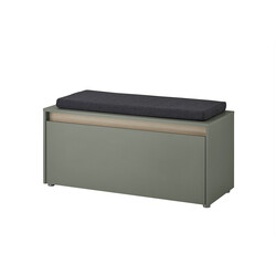 Esikupink istumispadjaga CITY tumeroheline / tamm, 100x40xH45 cm