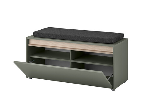 Esikupink istumispadjaga CITY tumeroheline / tamm, 100x40xH45 cm