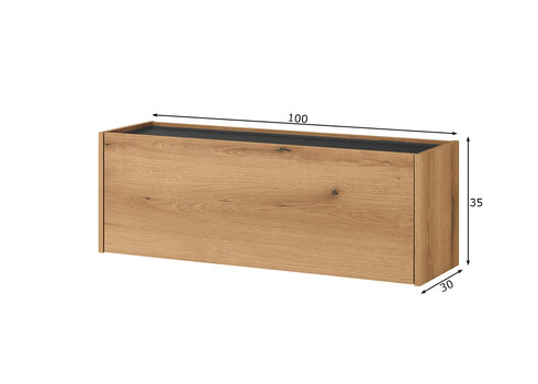 Seinakapp CITY tamm / antratsiit, 100x30xH35 cm