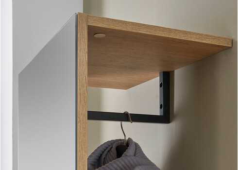 Esikuriiul CITY tamm / peegel, 50x30xH200 cm