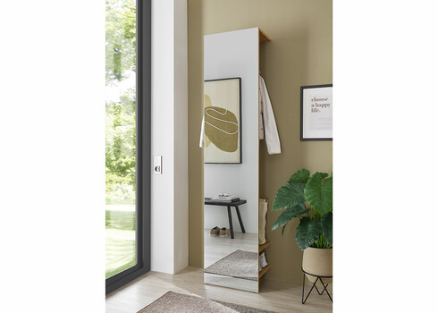 Esikuriiul CITY tamm / peegel, 50x30xH200 cm