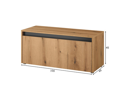 Esikupink CITY tamm / antratsiit, 100x40xH45 cm