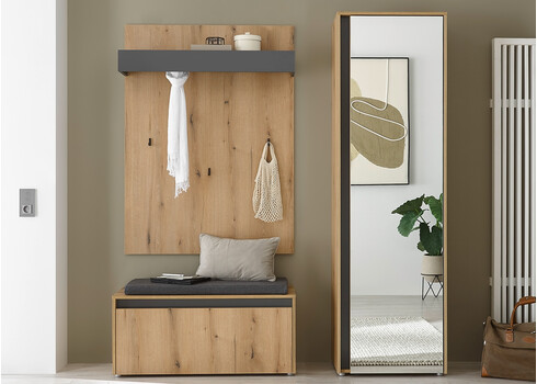 Esikupink CITY tamm / antratsiit, 100x40xH45 cm