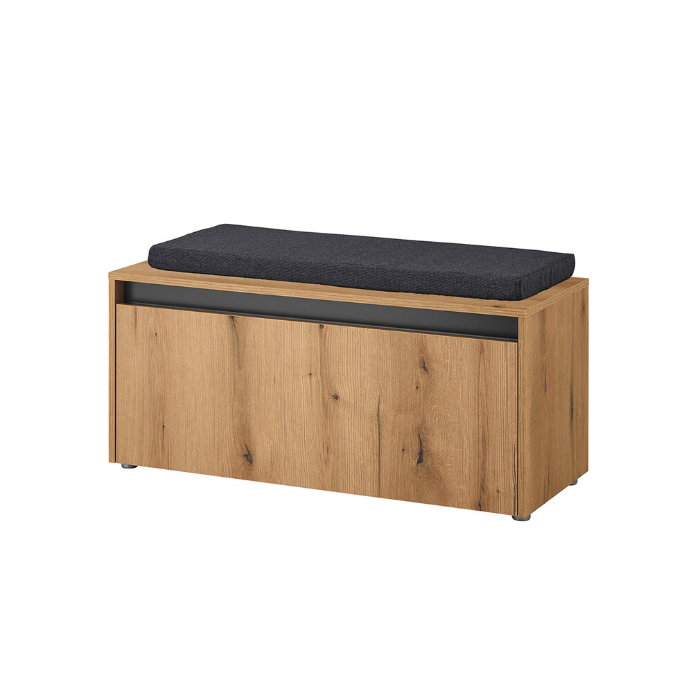 Esikupink istumispadjaga CITY tamm / antratsiit, 100x40xH45 cm