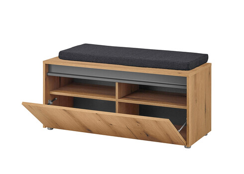 Esikupink istumispadjaga CITY tamm / antratsiit, 100x40xH45 cm