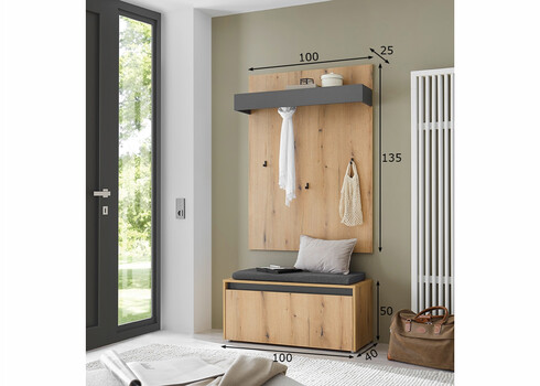 Esikukomplekt CITY tamm / antratsiit