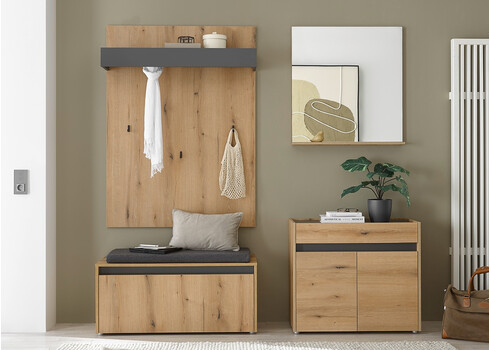 Seinapeegel CITY tamm, 75x10xH80 cm