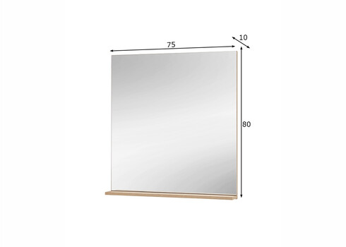 Seinapeegel CITY tamm, 75x10xH80 cm