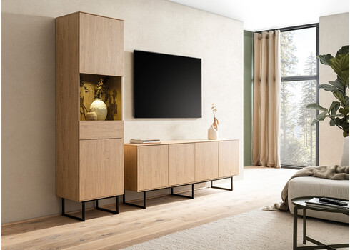 Kummut KALMAR tamm, 200x40xH70 cm