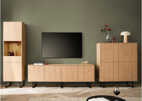 Kummut KALMAR tamm, 200x40xH70 cm