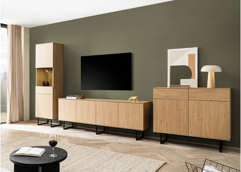 Kummut KALMAR tamm, 115x40xH98 cm