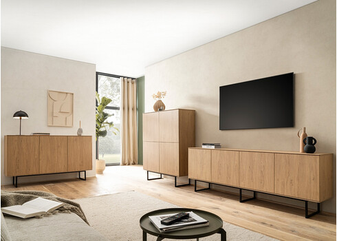 Kummut KALMAR tamm, 150x40xH90 cm