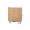 Kapp KALMAR tamm, 115x30xH137 cm