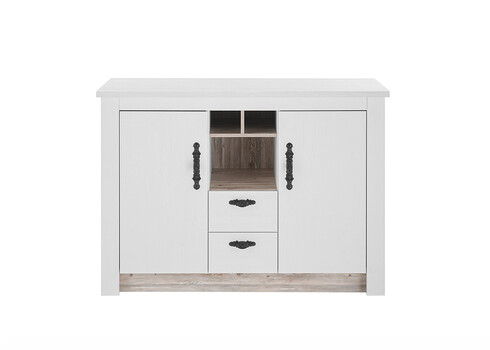 Köögikapp FLORNEZ valge mänd / mänd, 129x60xH92 cm