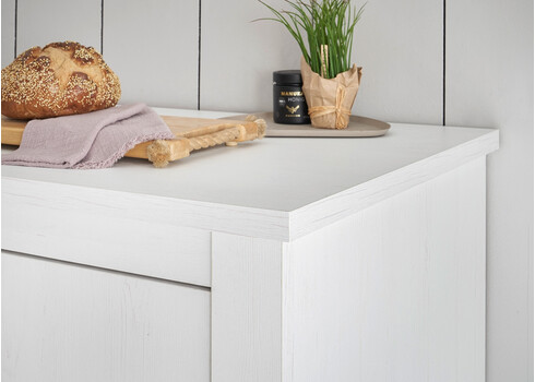 Köögikapp FLORNEZ valge mänd / mänd, 202x60xH92 cm