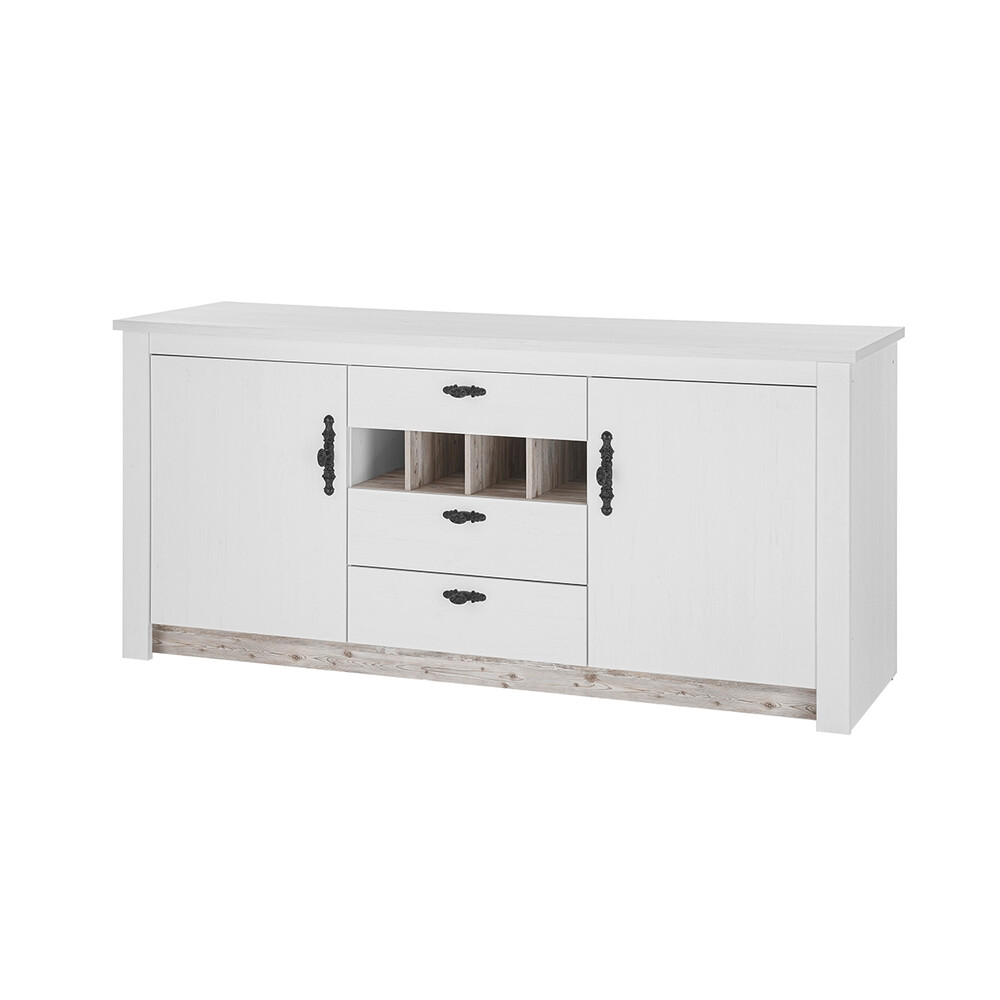 Köögikapp FLORNEZ valge mänd / mänd, 202x60xH92 cm