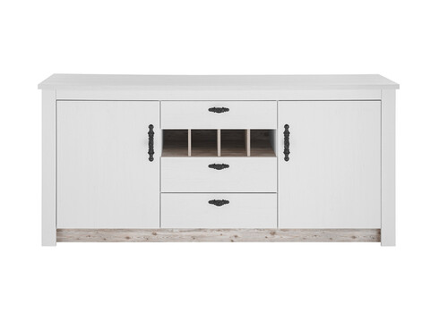 Köögikapp FLORNEZ valge mänd / mänd, 202x60xH92 cm