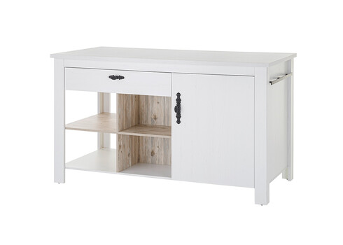 Köögisaar FLORNEZ valge mänd / mänd, 161x77xH92 cm