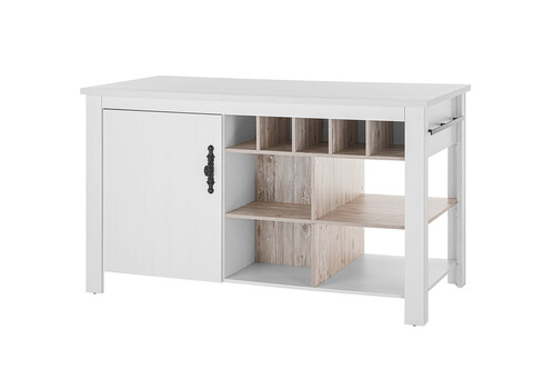 Köögisaar FLORNEZ valge mänd / mänd, 161x77xH92 cm