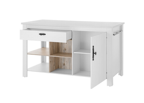 Köögisaar FLORNEZ valge mänd / mänd, 161x77xH92 cm