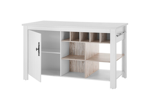 Köögisaar FLORNEZ valge mänd / mänd, 161x77xH92 cm