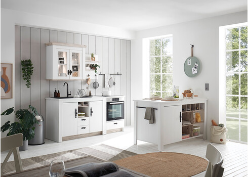 Köögisaar FLORNEZ valge mänd / mänd, 161x77xH92 cm