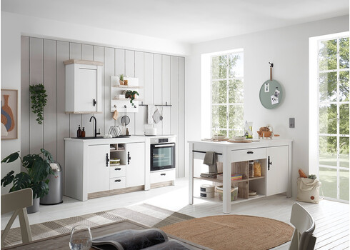 Köögisaar FLORNEZ valge mänd / mänd, 161x77xH92 cm