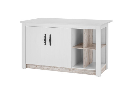 Köögisaar FLORNEZ valge mänd / mänd, 161x90xH92 cm