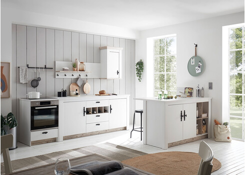 Köögiriiul FLORENZ valge mänd / mänd, 130x20xH40 cm