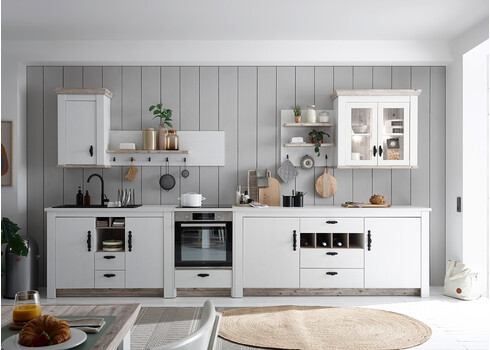 Köögikapp FLORNEZ valge mänd / mänd, 92x34xH85 cm