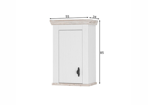 Köögikapp FLORNEZ valge mänd / mänd, 55x34xH85 cm