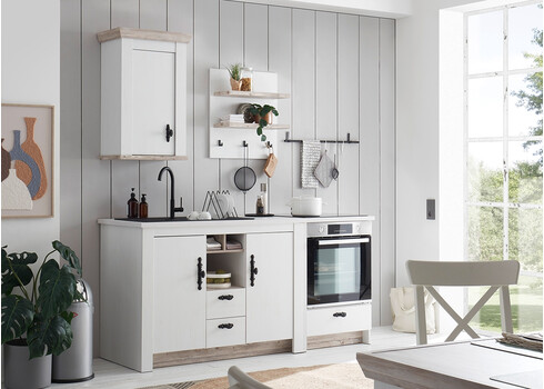 Köögikapp FLORNEZ valge mänd / mänd, 55x34xH85 cm