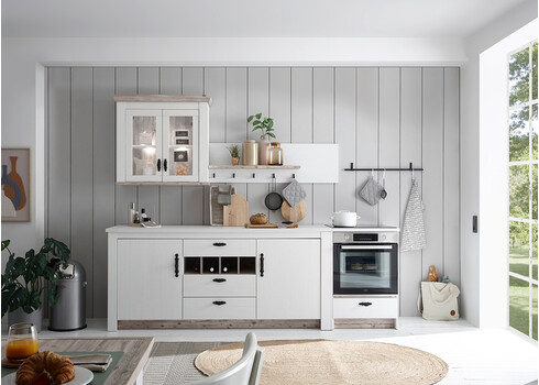 Ahjukapp FLORENZ valge mänd / mänd, 62x60xH92 cm