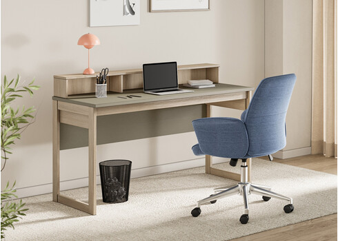 Kirjutuslaud STRANDA hallikasroheline / tamm, 120x60xH91 cm