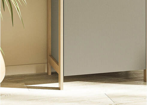 Vitriinkapp STRANDA hallikasroheline / tamm, 58x39xH195 cm