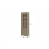 Vitriinkapp STRANDA hallikasroheline / tamm, 58x39xH195 cm