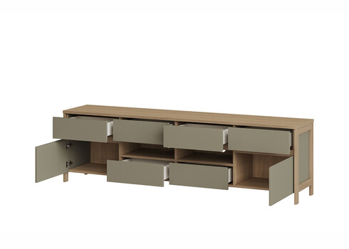 Tv-alus STRANDA hallikasroheline / tamm, 193x39xH58 cm