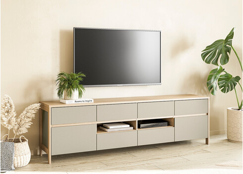 Tv-alus STRANDA hallikasroheline / tamm, 193x39xH58 cm