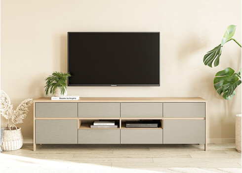 Tv-alus STRANDA hallikasroheline / tamm, 193x39xH58 cm