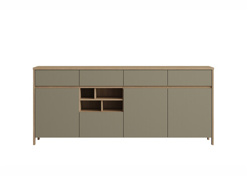 Kummut STRANDA hallikasroheline / tamm, 193x39xH85 cm