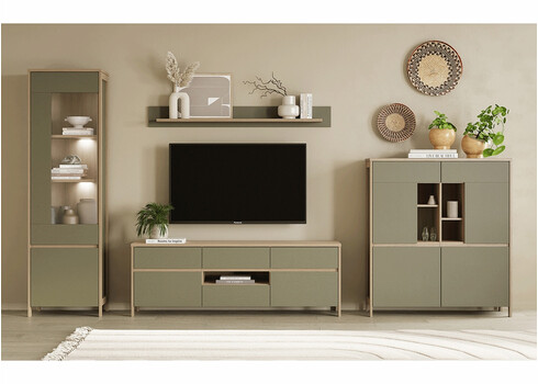 Kapp STRANDA hallikasroheline / tamm, 111x39xH125 cm