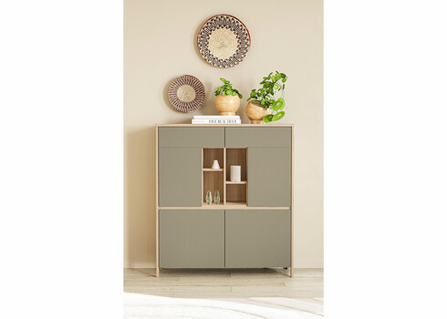 Kapp STRANDA hallikasroheline / tamm, 111x39xH125 cm