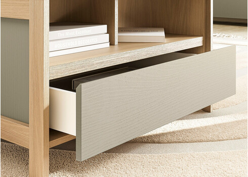 Diivanilaud STRANDA hallikasroheline / tamm, 80x60xH46 cm