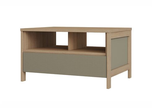 Diivanilaud STRANDA hallikasroheline / tamm, 80x60xH46 cm